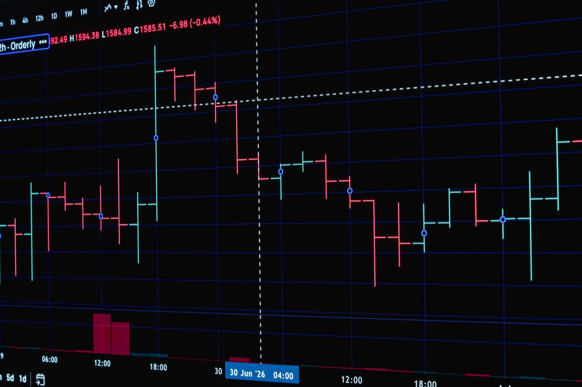 Digital dashboard showing data analytics trends